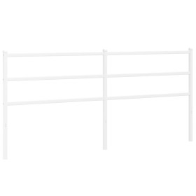 vidaXL Kopfteil Metall Weiß 200 cm