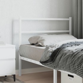vidaXL Kopfteil Metall Weiß 107 cm
