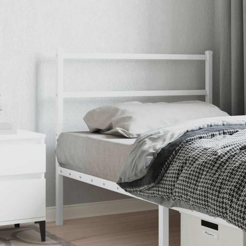 vidaXL Kopfteil Metall Weiß 107 cm