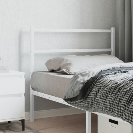 vidaXL Kopfteil Metall Weiß 107 cm