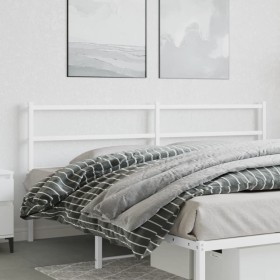 vidaXL Kopfteil Metall Weiß 180 cm