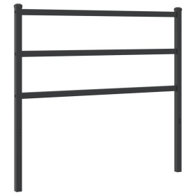 vidaXL Kopfteil Metall Schwarz 100 cm