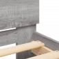 vidaXL Bettgestell mit Kopfteil und LED-Leuchten Grau Sonoma 90x200 cm vidaXL Bettgestell mit Kopfteil und LED-Leuchten Grau Sonoma 90x200 cm