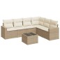 vidaXL 7-tlg. Garten-Sofagarnitur mit Kissen Beige Poly Rattan vidaXL 7-tlg. Garten-Sofagarnitur mit Kissen Beige Poly Rattan