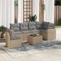 vidaXL 7-tlg. Garten-Sofagarnitur mit Kissen Beige Poly Rattan vidaXL 7-tlg. Garten-Sofagarnitur mit Kissen Beige Poly Rattan