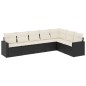 vidaXL 7-tlg. Garten-Sofagarnitur mit Kissen Schwarz Poly Rattan vidaXL 7-tlg. Garten-Sofagarnitur mit Kissen Schwarz Poly Rattan