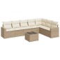 vidaXL 8-tlg. Garten-Sofagarnitur mit Kissen Beige Poly Rattan vidaXL 8-tlg. Garten-Sofagarnitur mit Kissen Beige Poly Rattan
