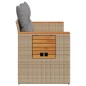 vidaXL Gartensofa mit Kissen 2-Sitzer Beige Poly Rattan vidaXL Gartensofa mit Kissen 2-Sitzer Beige Poly Rattan
