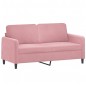 vidaXL 2-Sitzer-Sofa mit Zierkissen Rosa 140 cm Samt vidaXL 2-Sitzer-Sofa mit Zierkissen Rosa 140 cm Samt