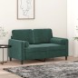 vidaXL 2-Sitzer-Sofa mit Zierkissen Dunkelgrün 120 cm Samt vidaXL 2-Sitzer-Sofa mit Zierkissen Dunkelgrün 120 cm Samt