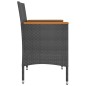 vidaXL 4-tlg. Gartenstuhl und Hocker Set Poly Rattan Schwarz vidaXL 4-tlg. Gartenstuhl und Hocker Set Poly Rattan Schwarz