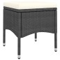 vidaXL 4-tlg. Gartenstuhl und Hocker Set Poly Rattan Schwarz vidaXL 4-tlg. Gartenstuhl und Hocker Set Poly Rattan Schwarz