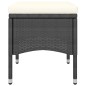vidaXL 4-tlg. Gartenstuhl und Hocker Set Poly Rattan Schwarz vidaXL 4-tlg. Gartenstuhl und Hocker Set Poly Rattan Schwarz