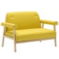 vidaXL 2-Sitzer-Sofa Stoff Gelb vidaXL 2-Sitzer-Sofa Stoff Gelb