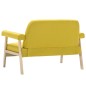 vidaXL 2-Sitzer-Sofa Stoff Gelb vidaXL 2-Sitzer-Sofa Stoff Gelb