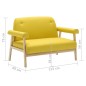 vidaXL 2-Sitzer-Sofa Stoff Gelb vidaXL 2-Sitzer-Sofa Stoff Gelb
