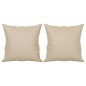 vidaXL 2-Sitzer-Sofa mit Kissen Creme 120 cm Mikrofasergewebe vidaXL 2-Sitzer-Sofa mit Kissen Creme 120 cm Mikrofasergewebe
