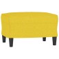vidaXL Sessel mit Hocker Hellgelb 60 cm Stoff vidaXL Sessel mit Hocker Hellgelb 60 cm Stoff