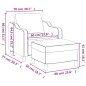 vidaXL Sessel mit Hocker Hellgelb 60 cm Stoff vidaXL Sessel mit Hocker Hellgelb 60 cm Stoff