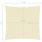 vidaXL Sonnensegel Oxford-Gewebe Quadratisch 4x4 m Creme vidaXL Sonnensegel Oxford-Gewebe Quadratisch 4x4 m Creme