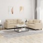 vidaXL 2-tlg. Sofagarnitur mit Kissen Creme Mikrofasergewebe vidaXL 2-tlg. Sofagarnitur mit Kissen Creme Mikrofasergewebe