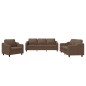 vidaXL 3-tlg. Sofagarnitur mit Kissen Braun Stoff vidaXL 3-tlg. Sofagarnitur mit Kissen Braun Stoff