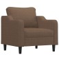 vidaXL 3-tlg. Sofagarnitur mit Kissen Braun Stoff vidaXL 3-tlg. Sofagarnitur mit Kissen Braun Stoff