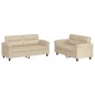vidaXL 2-tlg. Sofagarnitur mit Kissen Creme Mikrofasergewebe vidaXL 2-tlg. Sofagarnitur mit Kissen Creme Mikrofasergewebe