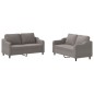 vidaXL 2-tlg. Sofagarnitur mit Kissen Taupe Stoff vidaXL 2-tlg. Sofagarnitur mit Kissen Taupe Stoff