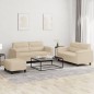 vidaXL 3-tlg. Sofagarnitur mit Kissen Creme Mikrofasergewebe vidaXL 3-tlg. Sofagarnitur mit Kissen Creme Mikrofasergewebe