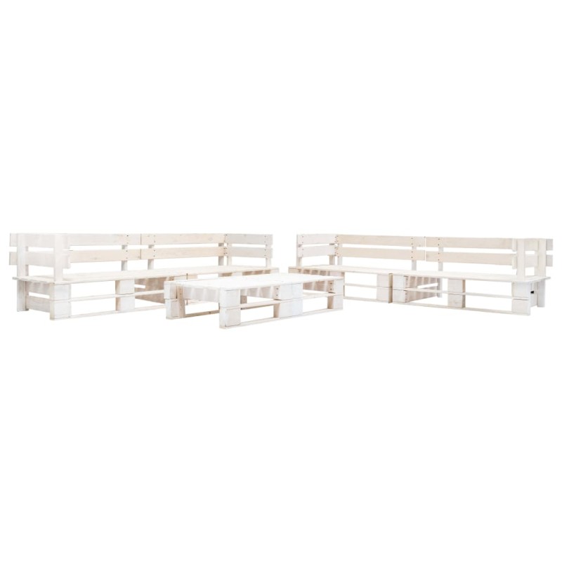 vidaXL 6-tlg. Paletten-Lounge-Set Holz Weiß vidaXL 6-tlg. Paletten-Lounge-Set Holz Weiß