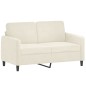 vidaXL 2-tlg. Sofagarnitur Creme Samt vidaXL 2-tlg. Sofagarnitur Creme Samt