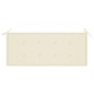 Gartenbank mit Cremeweißer Auflage 120 cm Massivholz Teak Gartenbank mit Cremeweißer Auflage 120 cm Massivholz Teak