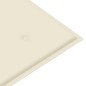 Gartenbank mit Cremeweißer Auflage 120 cm Massivholz Teak Gartenbank mit Cremeweißer Auflage 120 cm Massivholz Teak