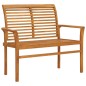 Gartenbank mit Anthrazit Auflage 112 cm Massivholz Teak Gartenbank mit Anthrazit Auflage 112 cm Massivholz Teak