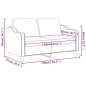 vidaXL 2-Sitzer-Sofa Dunkelgrau 120 cm Stoff vidaXL 2-Sitzer-Sofa Dunkelgrau 120 cm Stoff
