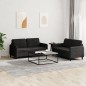 vidaXL 2-tlg. Sofagarnitur Schwarz Samt vidaXL 2-tlg. Sofagarnitur Schwarz Samt