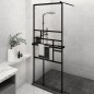 vidaXL Duschwand mit Ablage für Walk-In-Dusche Schwarz 80x195 cm ESG vidaXL Duschwand mit Ablage für Walk-In-Dusche Schwarz 80x195 cm ESG