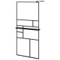 vidaXL Duschwand mit Ablage für Walk-In-Dusche Schwarz 90x195 cm ESG vidaXL Duschwand mit Ablage für Walk-In-Dusche Schwarz 90x195 cm ESG