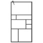 vidaXL Duschwand mit Ablage für Walk-In-Dusche Schwarz 90x195 cm ESG vidaXL Duschwand mit Ablage für Walk-In-Dusche Schwarz 90x195 cm ESG