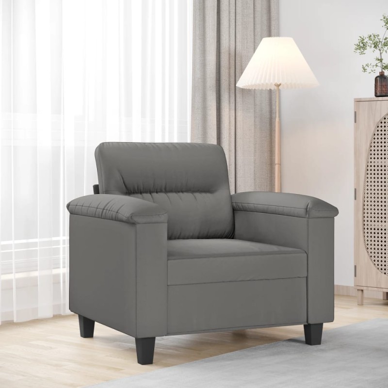 vidaXL Sessel Dunkelgrau 60 cm Mikrofasergewebe vidaXL Sessel Dunkelgrau 60 cm Mikrofasergewebe