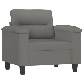 vidaXL Sessel Dunkelgrau 60 cm Mikrofasergewebe