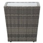 vidaXL 5-tlg. Garten-Bistro-Set Poly Rattan und Hartglas Grau vidaXL 5-tlg. Garten-Bistro-Set Poly Rattan und Hartglas Grau