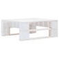 vidaXL 4-tlg. Paletten-Lounge-Set Weiß Imprägniertes Kiefernholz vidaXL 4-tlg. Paletten-Lounge-Set Weiß Imprägniertes Kiefernholz