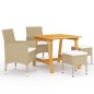 vidaXL 5-tlg. Garten-Essgruppe Beige vidaXL 5-tlg. Garten-Essgruppe Beige