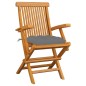 Gartenstühle mit Grauen Kissen 6 Stk. Massivholz Teak Gartenstühle mit Grauen Kissen 6 Stk. Massivholz Teak