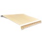 vidaXL Markisenbespannung Canvas Sonnenblumengelb & Weiß 3x2,5 m vidaXL Markisenbespannung Canvas Sonnenblumengelb & Weiß 3x2,5 m