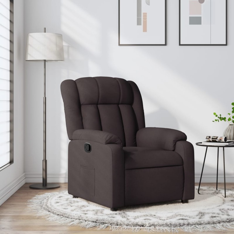 vidaXL Relaxsessel Dunkelbraun Stoff vidaXL Relaxsessel Dunkelbraun Stoff