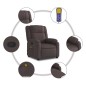 vidaXL Massagesessel Dunkelbraun Stoff vidaXL Massagesessel Dunkelbraun Stoff