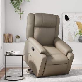 vidaXL Relaxsessel mit Aufstehhilfe Cappuccino-Braun Kunstleder